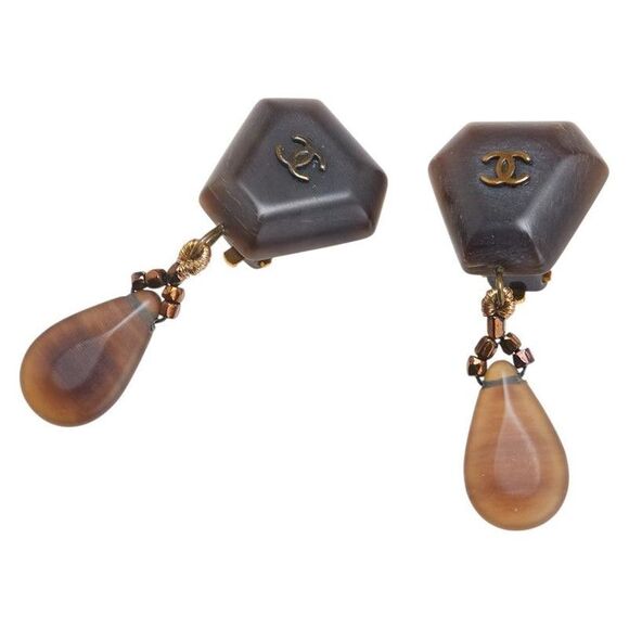 Pre Loved chanel Women brown | brown Earrings - Picture 1 of 5